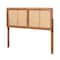 Baxton Studio Gilbert Mid-Century Modern Ash Walnut Finished Wood and Synthetic Rattan Queen Size Headboard 181-11094-Zoro - alternate 1